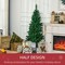 Edge Collections - Flocked Artificial Christmas Tree with Slim Design and Pre-Lit LED Lights - 1 Piece